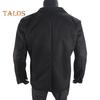Casual Suit Coat Lapel Long Sleeve Two-Button Regular Fit Suit Jacket with Flap Pockets Short Plush Business Outerwear