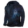 Herren Kapuzenpullover Lockerer Schnitt Mit 3D Digitalem Tierdruck Air Layer Stoff Langarm Freizeit Oberteil Alles