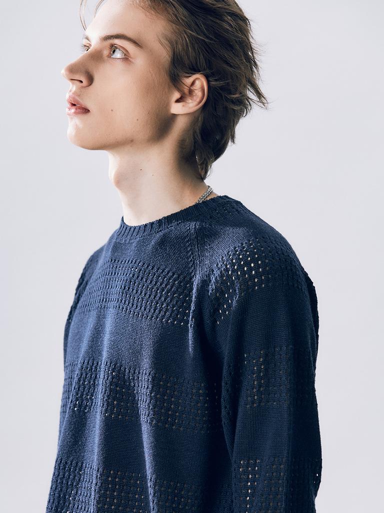 EDWARDMAX Morina Long Sleeve Knitwear Navy