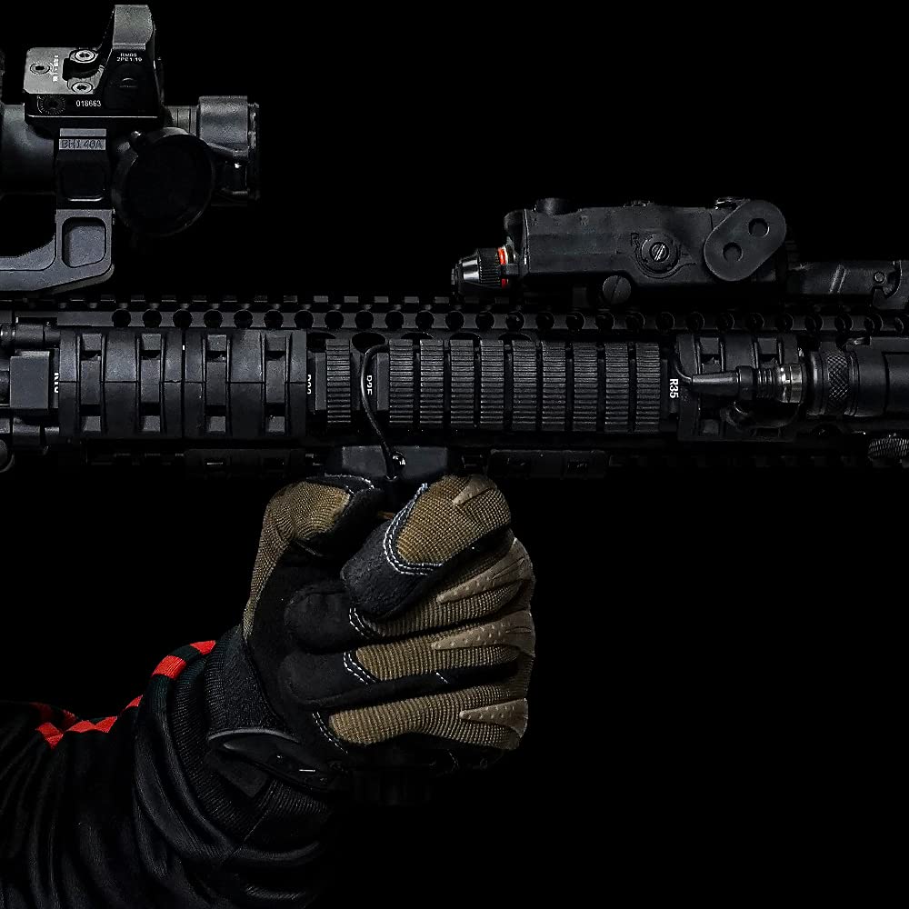 Ryohin Takehin Remote Cord Wiring Parts, 20mm Rail Compatible Rail Panel, Rail Cover, LaRue Type Index Clip, Resin/Black