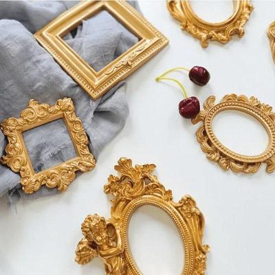 Cadouri creative de modă europeană, stil victorian, rășină retro, mini înger oval, ramă foto mică, accesorii, cadru de poziționare
