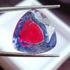 Beautiful Pitambari Sapphire Bi-Color Natural Trillion Cut 18+ Ct Gemstone