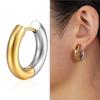 18k Gold Plating  Hoop Earring for Women Trendy Chunky Earrings  Huggies Hoop Earrings Geometric Dangle Earrings Jewelry Gifts