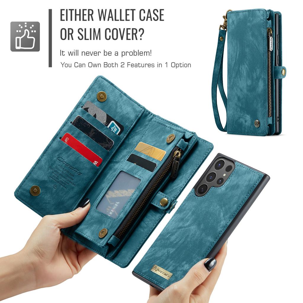 For Samsung Galaxy S26 Ultra Phone Cases CASEME 008 Leather Cover with Detachable Wallet and Strap