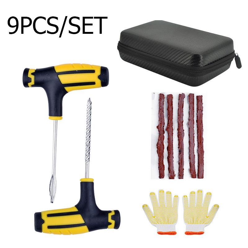 Emergency Tire Repair Kit Maintenance Tool Tyre Car Tools Punctures Tubeless Puncture Patches for Tires Fitting Glue Automobiles