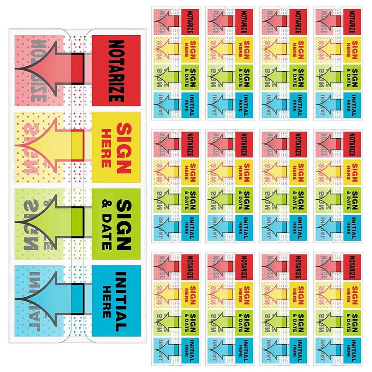 

New 500 Pcs Sign Here Stickers Notarize Initial Here Sign and Date Tabs Stickers Flags for Office School Students Notebook China Mainland