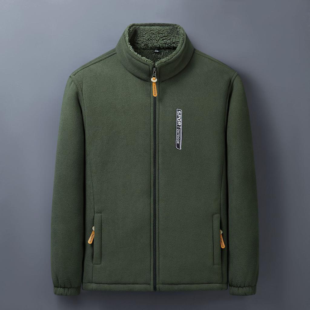 Ανδρική Εξωτερική Φλις Ζακέτα Άνοιξη, Φθινόπωρο και Χειμώνας Συν Βελούδινη Ζεστή Ζακέτα Ζακέτα Καρντιγκάν Φλις Μπλούζα