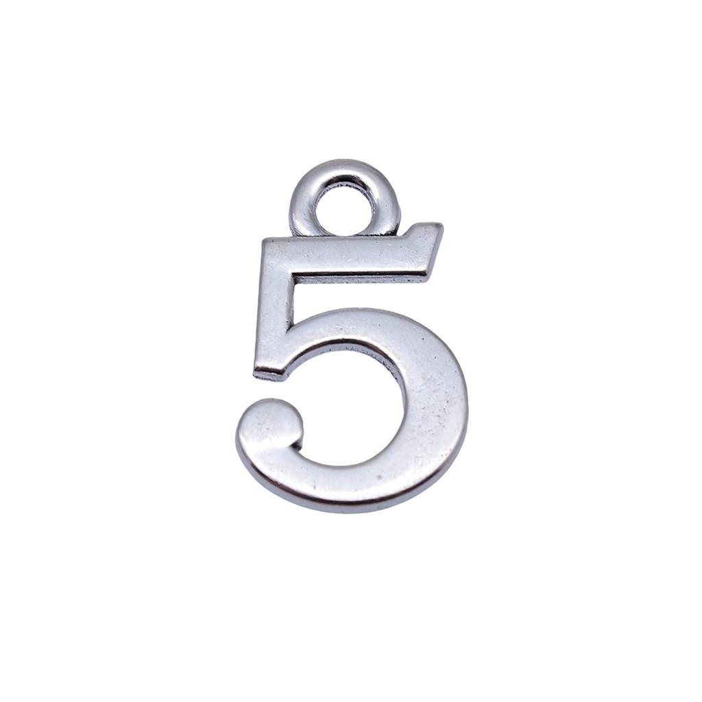 Number Tags Charms Alloy Pendants For Birthday Party Jewelry Making Accessories
