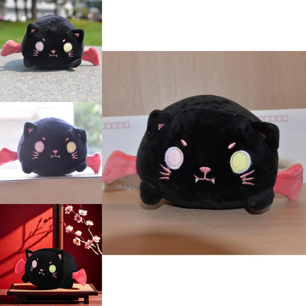 Charming Cartoon Cat Demon Plush Cushion For Relaxing Sleep And Stylish Backpack Accessory