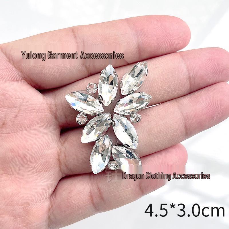Luxury White Rhinestone Hotfix Stickers: Super Shiny DIY Dress Accessories with Hot Melt Adhesive