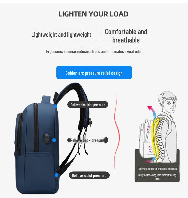 High-End Fashion Backpack: Versatile and Waterproof for Business, Travel, School, and Commuting