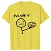 Funny Please Use This Your Brain Sarcasm T Shirts Funny Graphic Y2k Tops Streetwear Short Sleeve Harajuku Humor Joke Men T-shirt