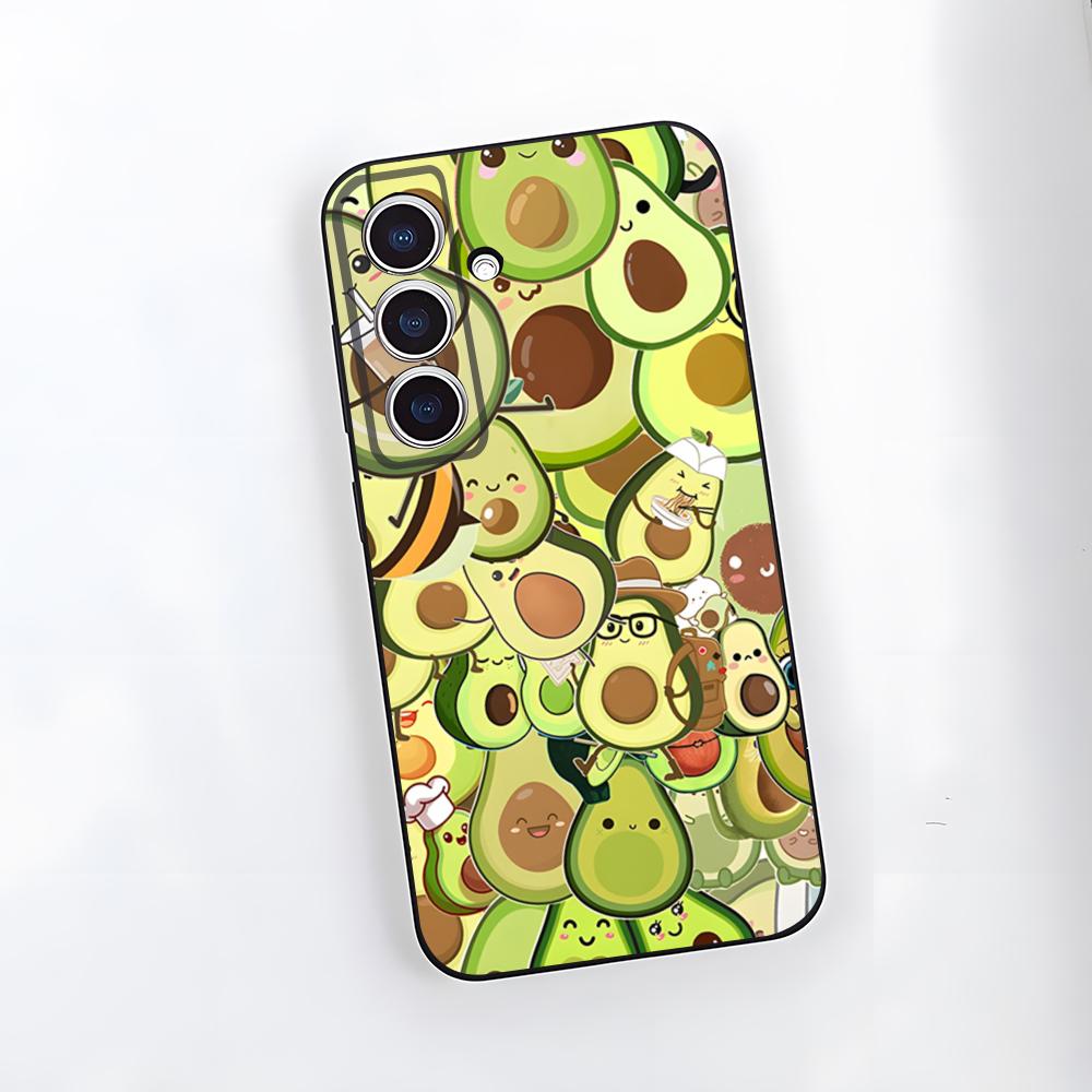 C-Cute Cartoon Avocado Handyhülle Für Samsung S25 Plus S20 S20 Plus S22 Ultra S23 FE S21 Plus S21 Ultra Weiche Hülle