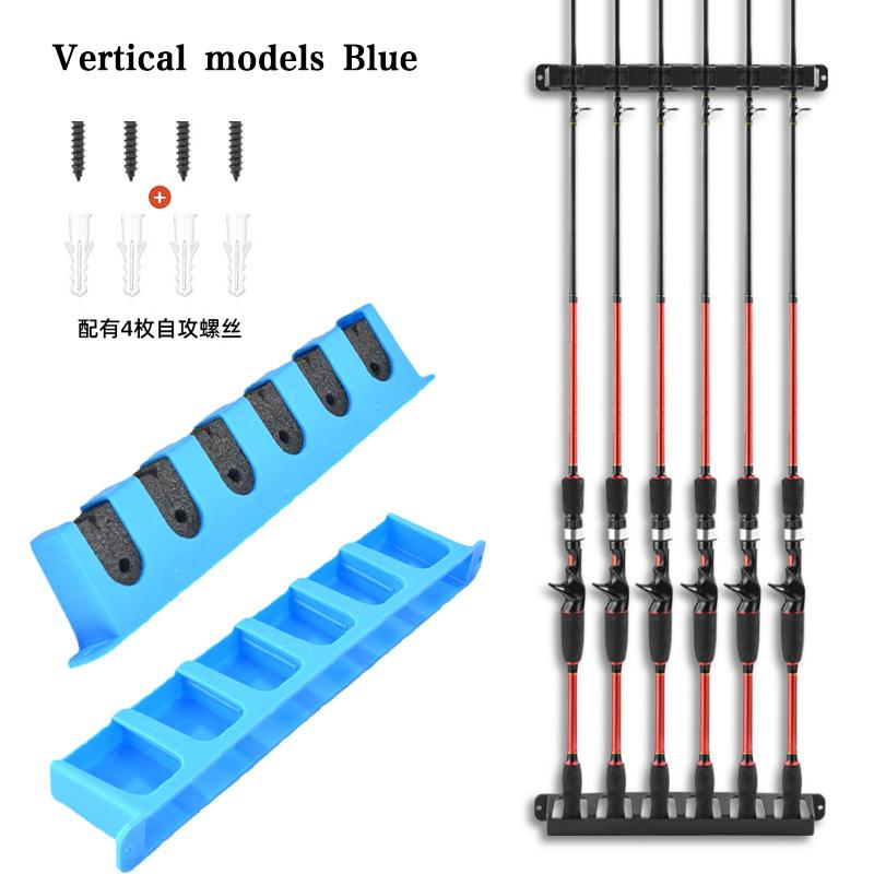 1 Paar Angelruten-Wandhalterungen, ABS-Angelruten-Wandhalterung, Schaumstoffgriff, Multi-Slot-Design zur Aufbewahrung von Angelruten und Angelwerkzeugen