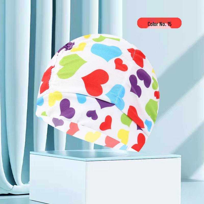 Dámská květinová plisovaná plavecká čepice nadměrné velikosti - Nepřiléhavý střih, Jednobarevná, Módní látkový design