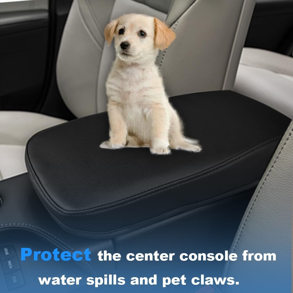 DEYTOP Armrest Cover For Toyota Avalon 2013-2018 Accessories Center Console Cover For Toyota Avalon 2013 2018 Accessories Armrest Pad (Black)