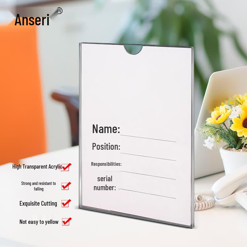 Anshairui Acrylic Double-Layer Vertical Card Holder