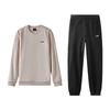 Loose Fit Round Neck Pullover Long Sleeve Top And Elastic Long Pants Casual Sports Suit Unisex Suit AWDVG81-3+AKLVD18-1