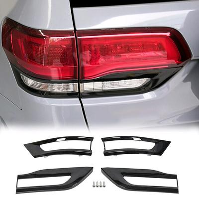 Zestaw obramowań tylnych świateł w kolorze czarnym błyszczącym z tworzywa sztucznego do Jeep Grand Cherokee 2014-2020 Części zewnętrzne Akcesoria dekoracyjne do samochodów