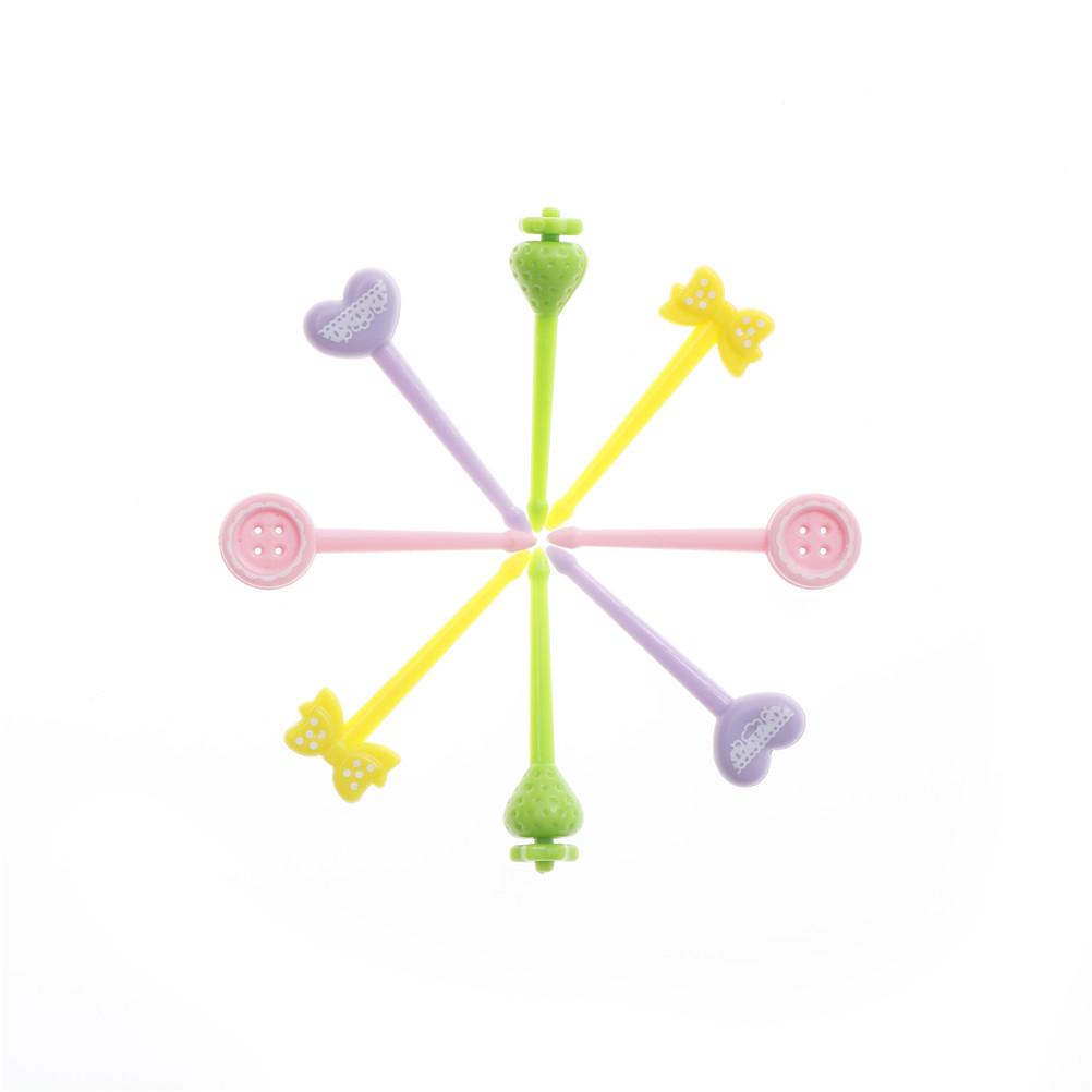 6-20pcs Animal Fruit Fork Mini Cartoon Children Snack Cake Dessert Food Fruit Pick Toothpick Bento Lunches Party Decoration