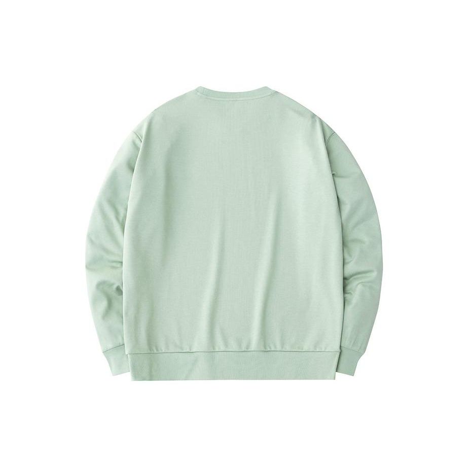 Anta Solid Color Round Neck Loose Casual Knit Pullover Sweatshirt Men sweatshirt Sagittarius-Green 952418713-5