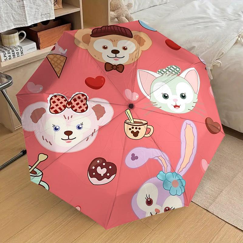 1pc Cute Animals duffy Themed Automatic Opening and Closing Umbrella - Suitable for all occasion gift-d0807018