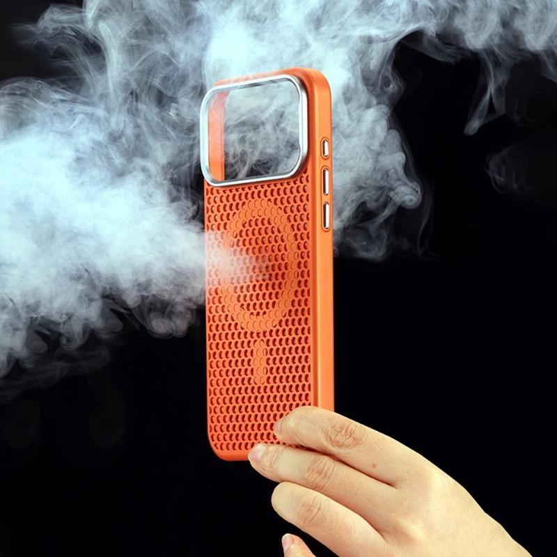 Metal Lens Cooling Heat Dissipation For Magnetic Case for For Iphone 17 Air 16 1 14 13 12 Pro Max Wireless Charging Cover