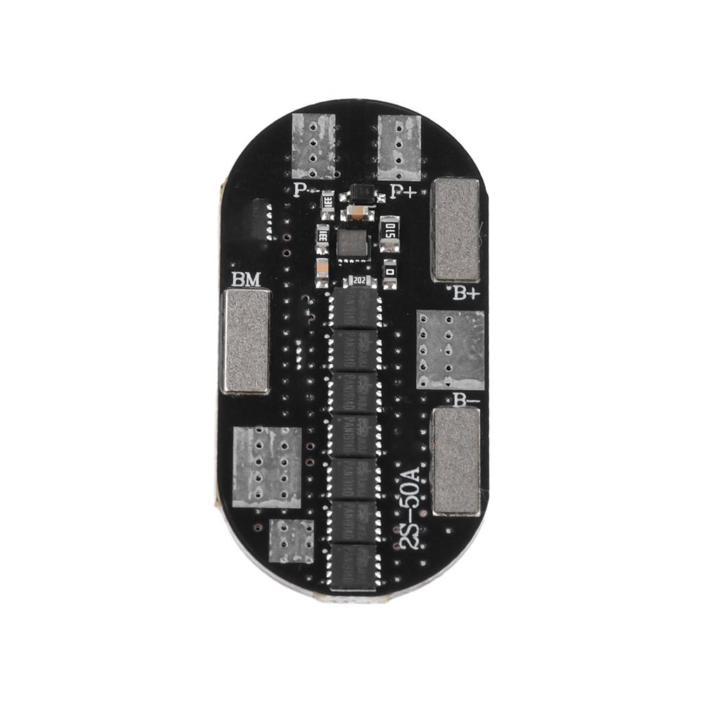 2S Lithium Battery Protection Board High-Current 50A Balancing Function Compatible with High-Drain Fan Cells Stable Operation