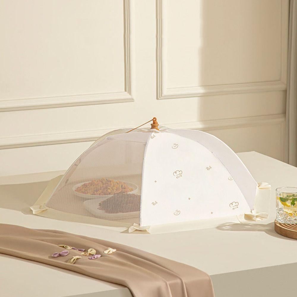 Foldable Food Net Umbrella Shape Dish Tent Anti Mosquito Mesh Food Cover  Kitchen