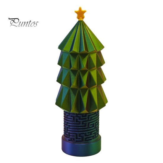 Desktop Ornament for Christmas 3D Printed Tree Maze Piggy Bank with Coin Slot, Funny Game Decorative Figurine Slot Kids and Adults, Home Decor
