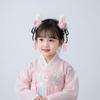 Tassel Children Wig Headband Flower Ancient Style Red Hairband Lovely Hanfu Headwear  Daily