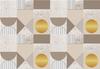 Fototapet - Beige-Gouden Geometrisch Patroon