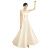 2025 Simple Forest Style Satin Spaghetti Strap French Wedding Dress