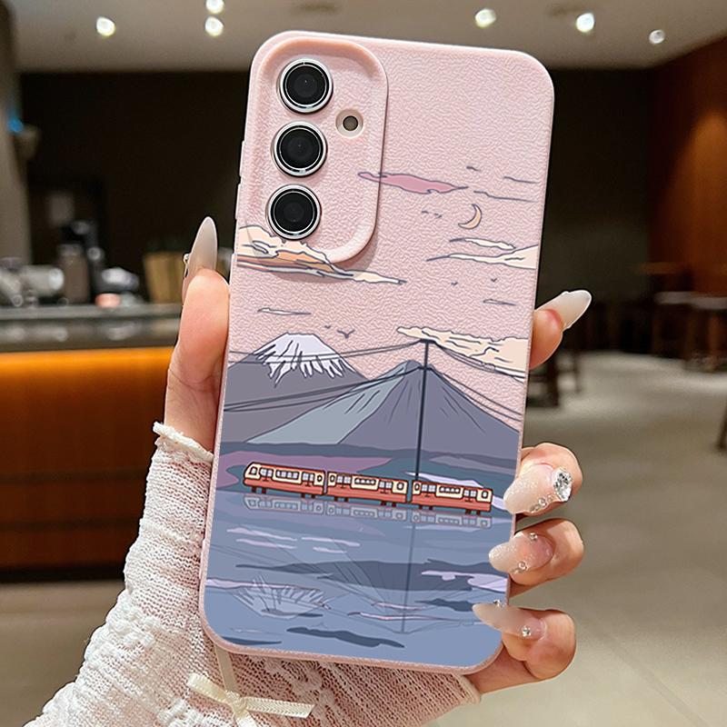 

Mountain Landscape Pattern Phone Case For Samsung Galaxy A57 A56 A55 A37 A17 A36 A16 A15 5G A35 A26 A25 A54 Soft Silicone Cover Galaxy A57