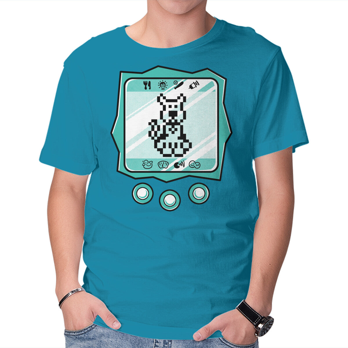 Unisex Crew Neck T-Shirt Virtual Doo Graphic Short Sleeve Casual Tee XXL