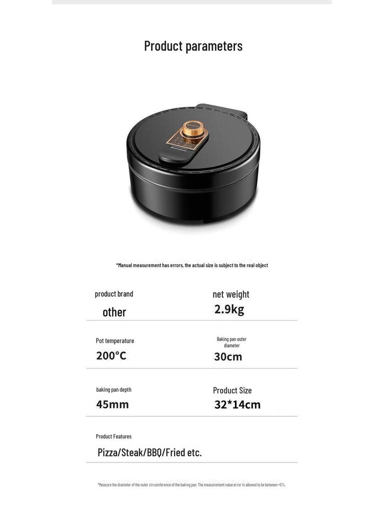 Multi-Functional Electric Griddle with Timer, Non-Stick Pancake Pan, Large Capacity, Double-Sided Heating