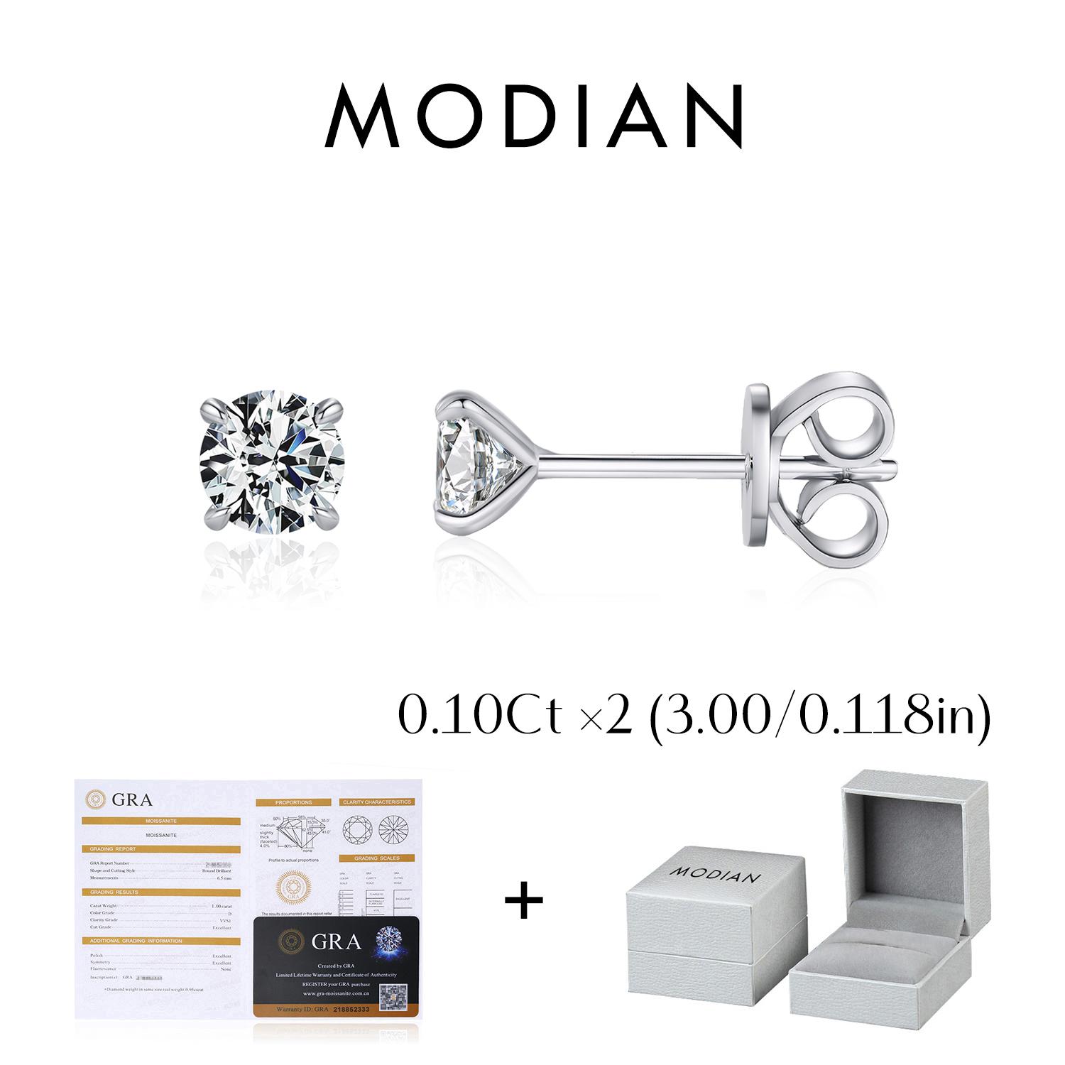 

5 Sizes D Color Moissanite Earrings 925 Sterling Silver Sparkling Luxury Stud Earrings For Women Wedding Fine Jewelry