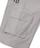 EPISODE UNTITLED String Logo Print Bermuda Cargo Pants_Grey