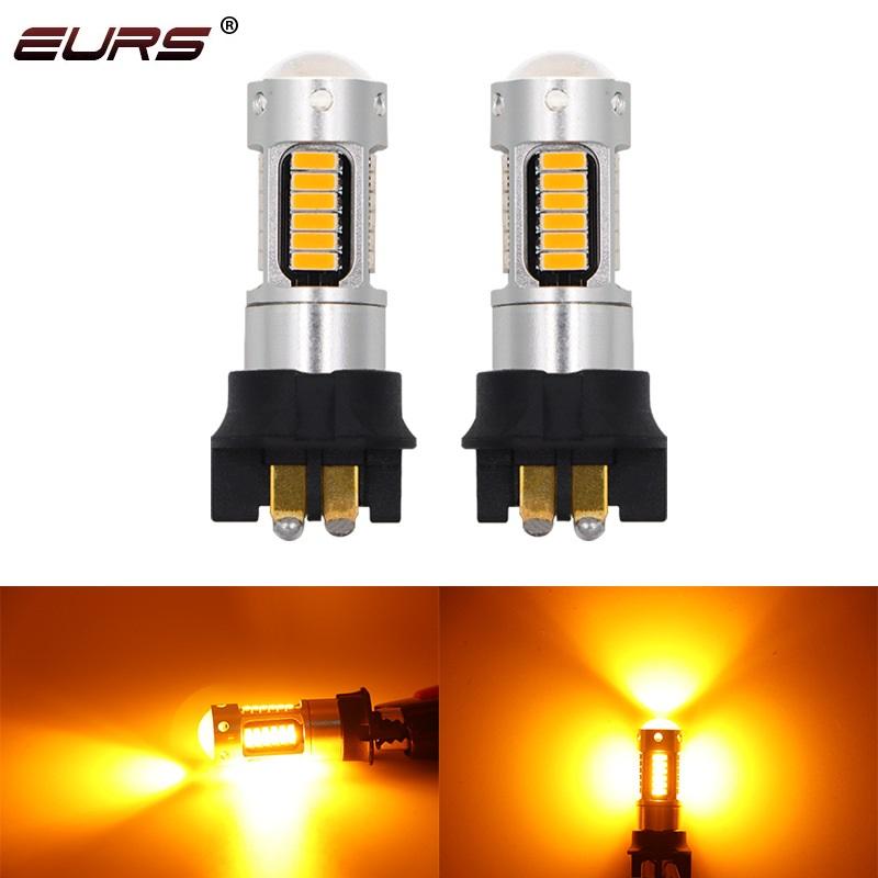 1pcs Canbus PW24W PWY24W LED Bulbs Turn Signal Light Daytime Running Light 4014 30smd DRL Fog Lamps Amber yellow White Red 12V Bulbs 7