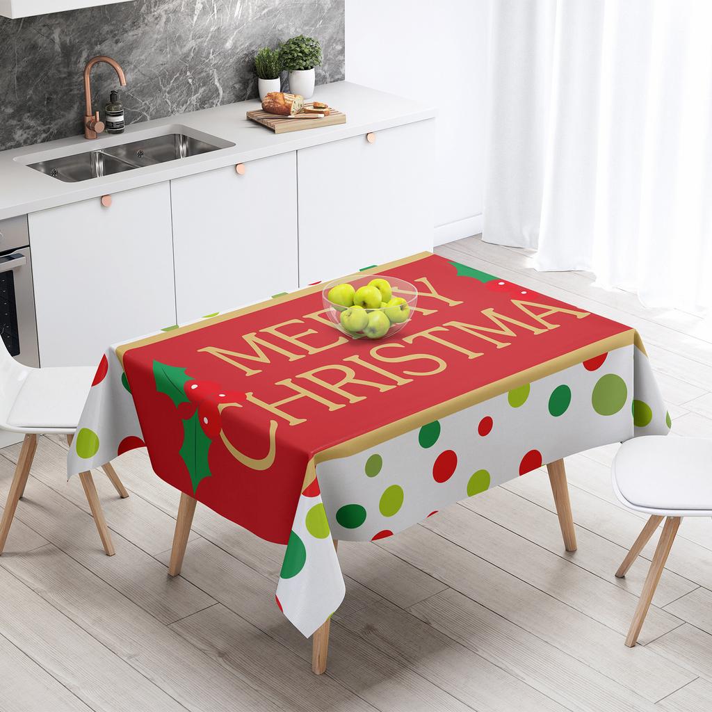 Christmas Tablecloth Home Holiday Party Atmosphere Decorative Coffee Table Tablecloth Restaurant Tablecloth
