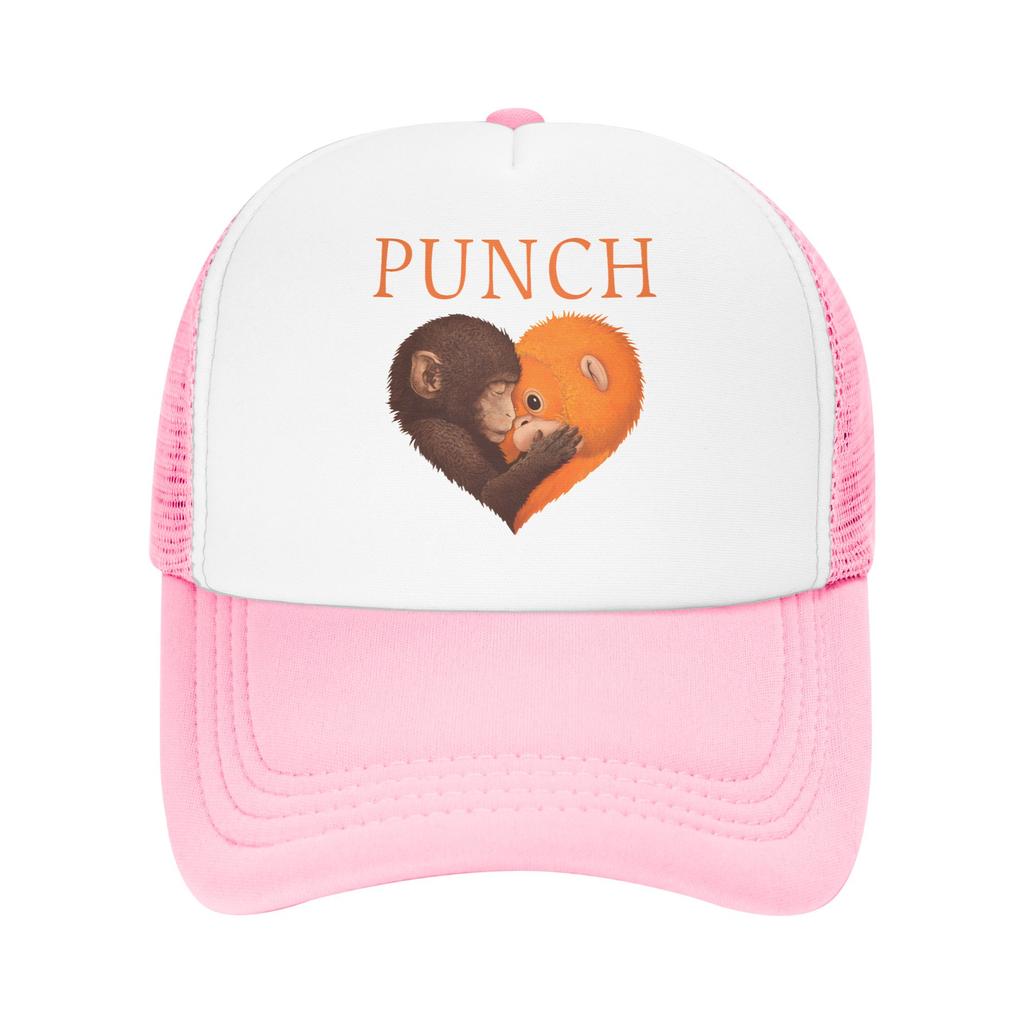 Punch Monkey Süße Netz-Baseballkappe Unisex Damen HipHop Sonnenhüte Dad Hat Verstellbare Snapback-Kappen Sportkappe Sommer Trucker-Kappe