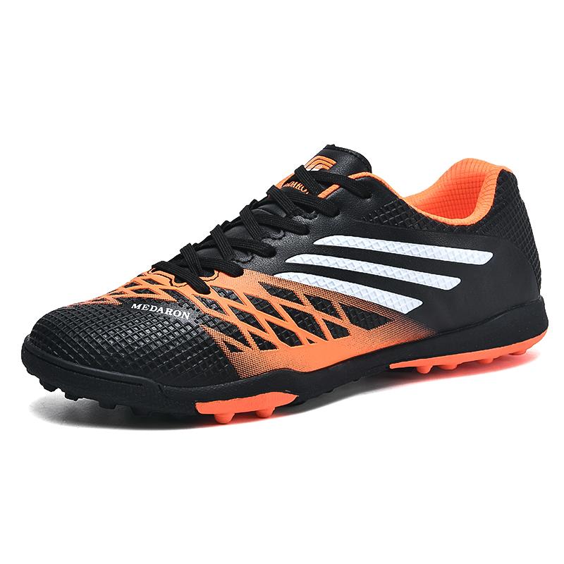Men Soccer Shoes Indoor Lightweight Youth Teenager Male Training Gym Sneakers Blue Black Man Turf Sport Football Shoes