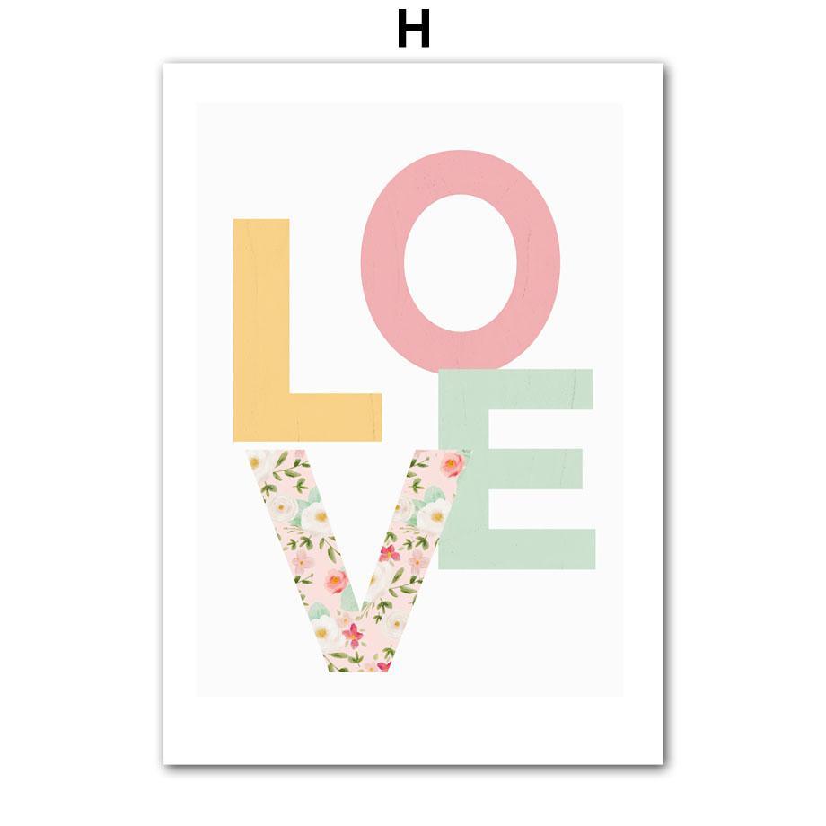 

Fruit Apple Pear Banana Rainbow Love Quotes Posters Prints Canvas Painting Nordic Nursery Wall Art Pictures Kids Room Home Decor 21X30cm No Frame