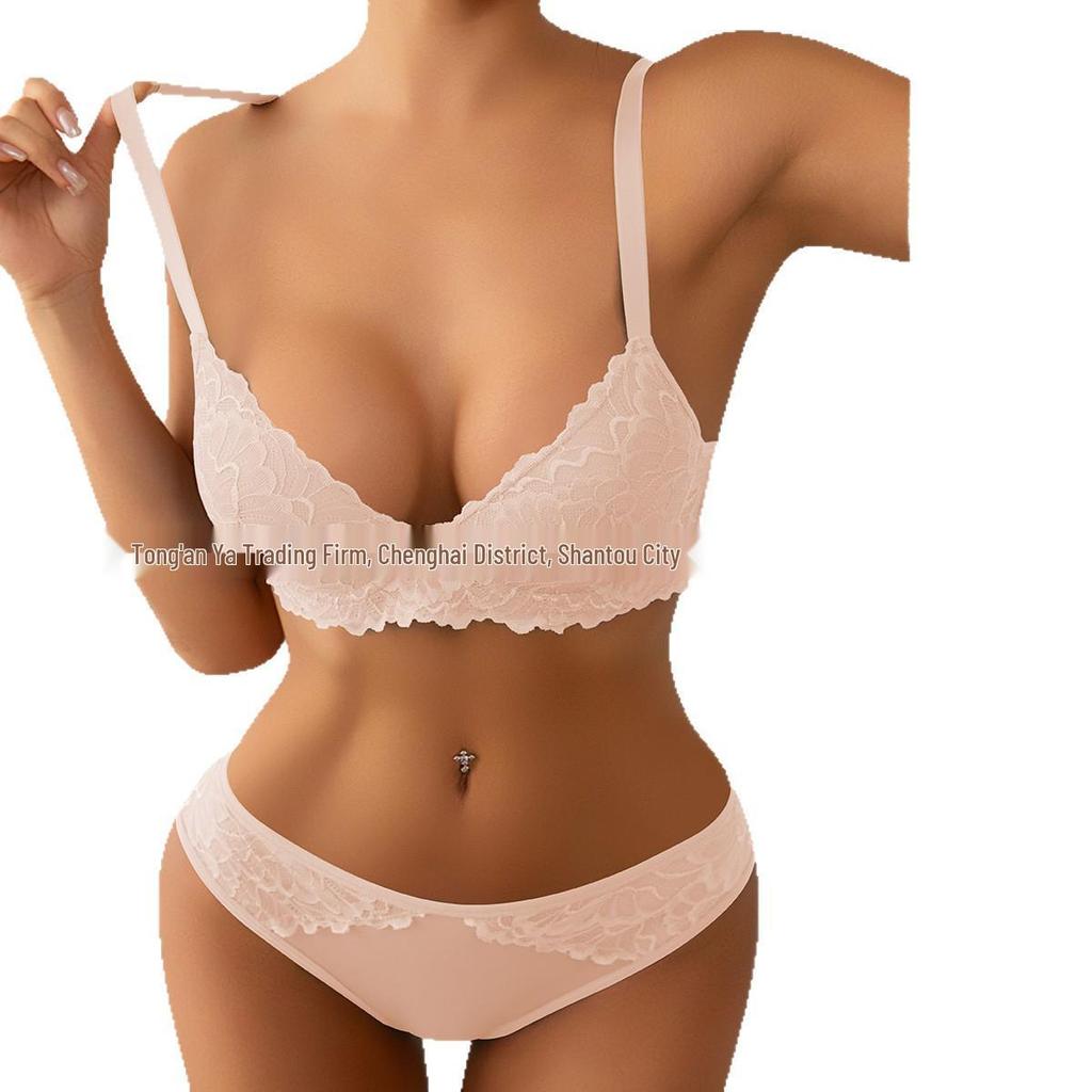 Cross-border Sexy Lace Push-up Bra Set for Women - Hot Selling