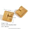 MamacitaSlay Unique Design 18K Gold Plated Stainless Steel Asymmetric Earrings Banquet Waterproof Jewelry Women's Charm Gift