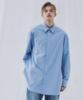 Pinned Look Essential Papery Touch Oversized Shirts (Sky Blue)