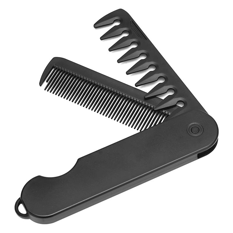 Multifuncional Pocket Folding Combs Plastic Wide Tooth Oil Head Comb Beard Combing Barber Hair Clipper Comb Salon Styling Tools