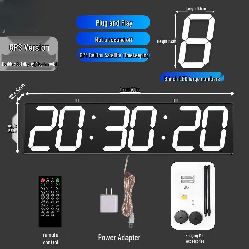 Double-Sided Digital Perpetual Calendar Clock