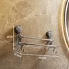 Suction Cup Towel Rack Household Bathroom Towel Storage With Hook Dry And Wet Towel Dual Use Light Luxury Bathroom Storage