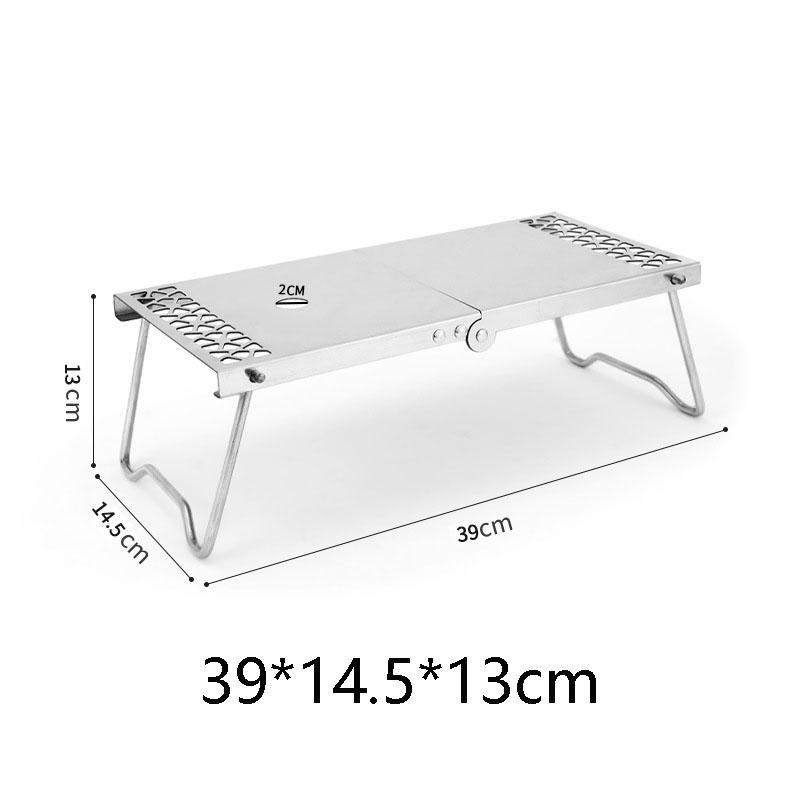 

Складной походный стол из нержавеющей стали с комбинированной плоской газовой плитой, портативный кухонный стол для барбекю, пикника, ветрозащитный обеденный набор для улицы